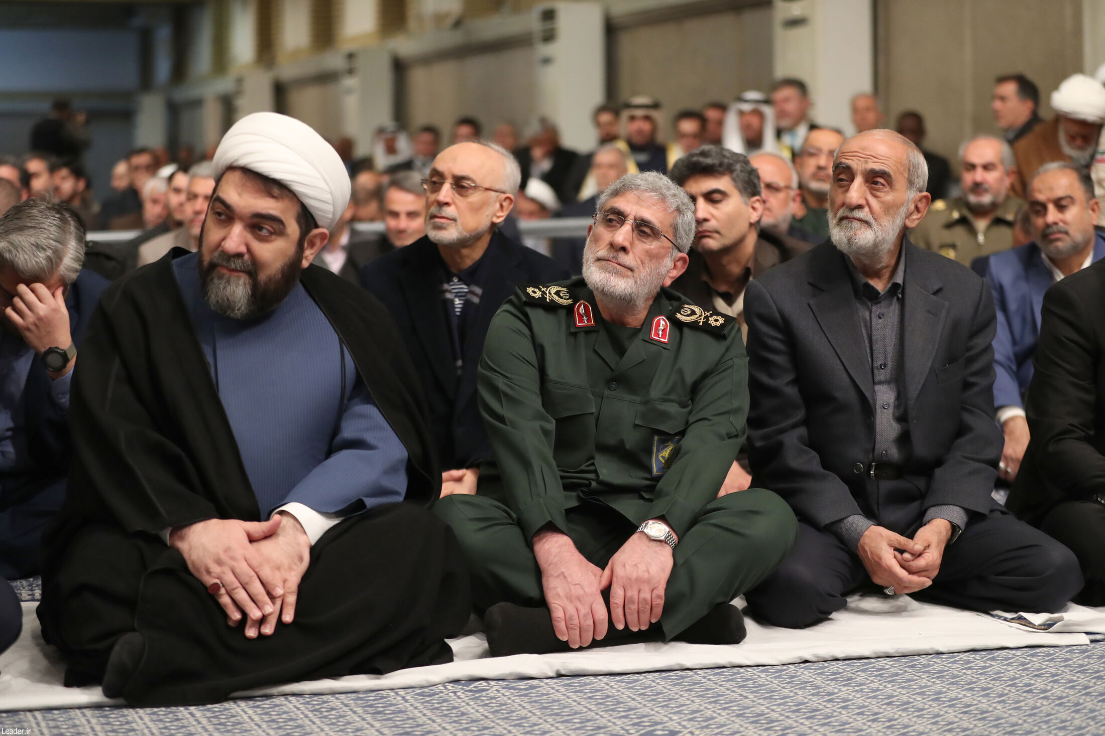 سردار قاآنی و روحانی معروف در بیت رهبری + عکس 3