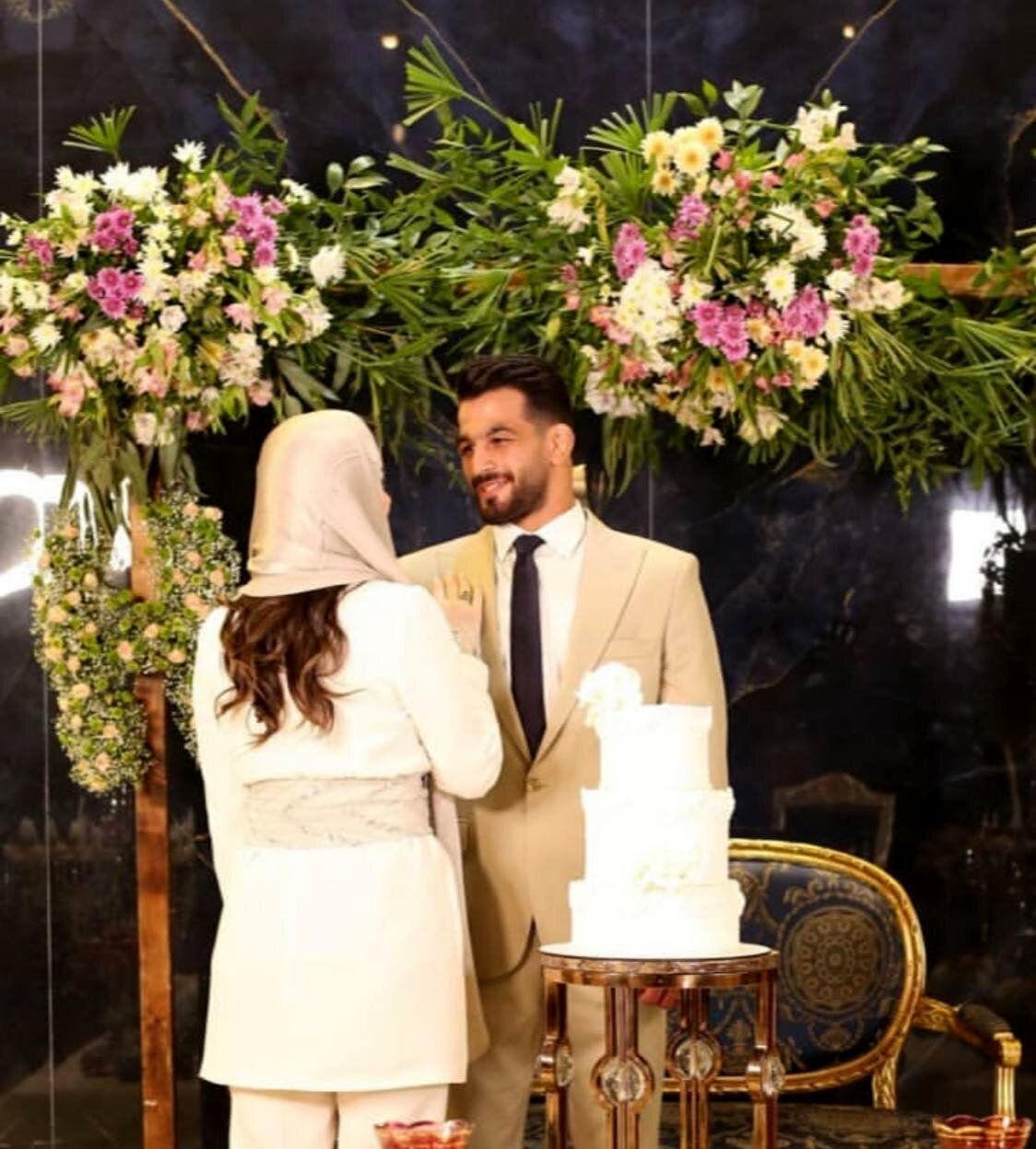 اولین تصاویر حسن یزدانی و همسرش در مراسم عروسی