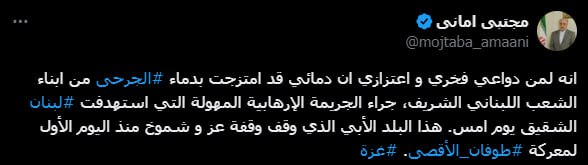 اولین توییت سفیر ایران در لبنان پس از انفجار پیجرها + عکس 2