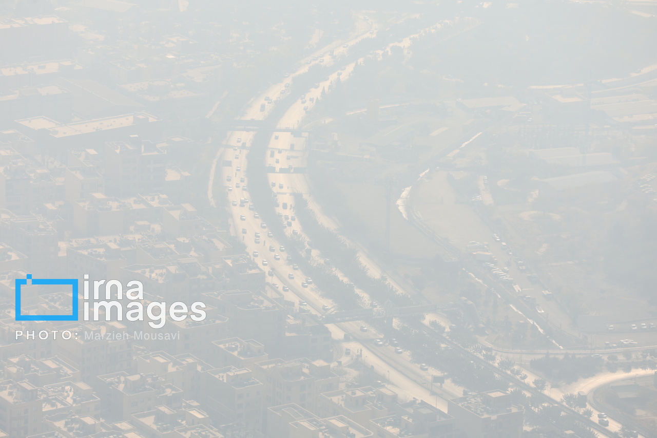 تصاویر | آسمان تهران در قبضه هوای نارنجی 8