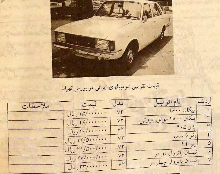 قیمت های باورنکردنی خودرو در سال 1372!+ عکس 2