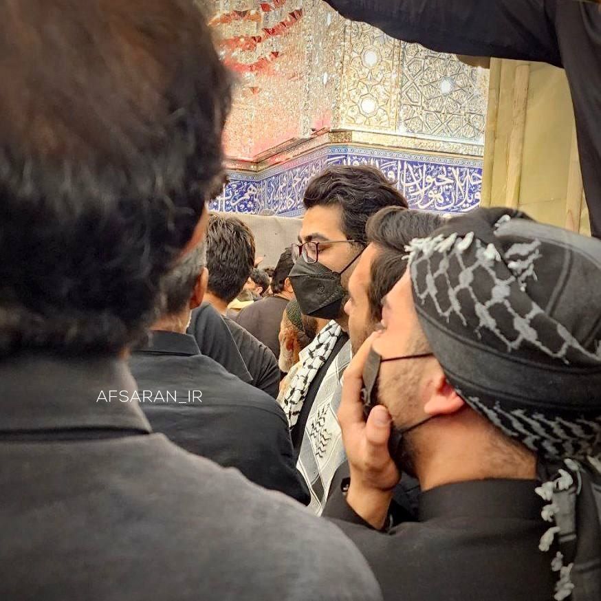 بازیگر مشهور و مجری جنجالی در کربلا + عکس 2