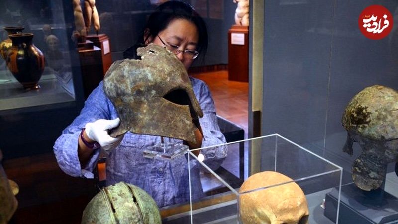 کلاه‌خود باستانی که در محل نبرد ایران و یونان کشف شد