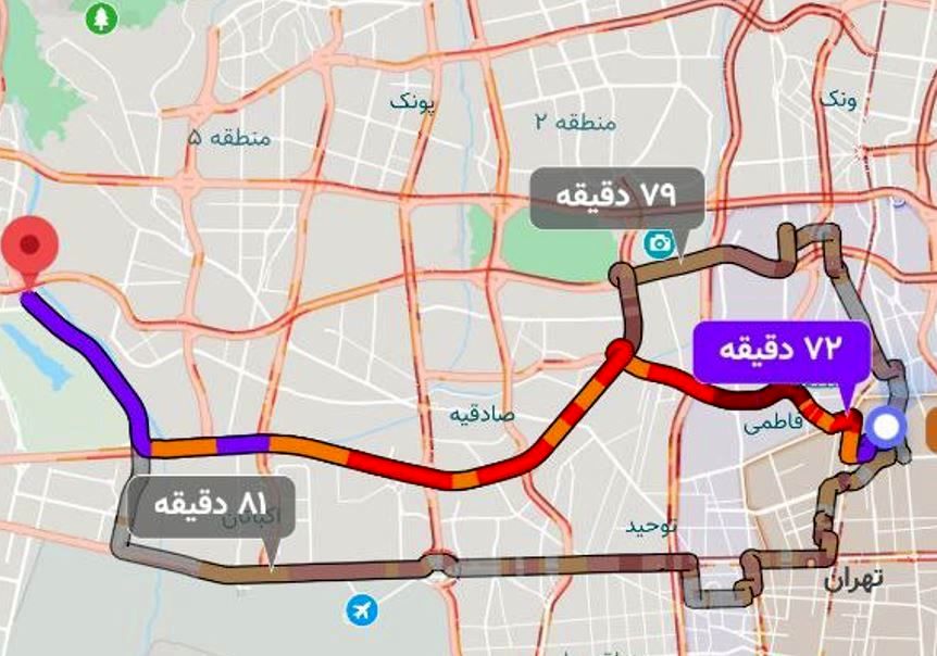 اولین باران پاییزی این بلا را بر سر ترافیک تهران آورد 6