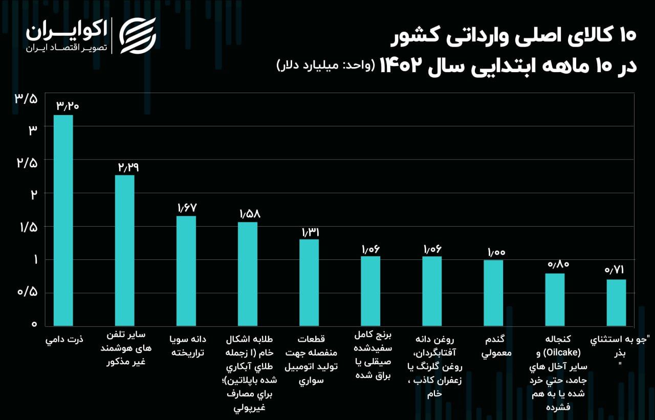 10 کالای اساسی وارداتی به کشور را بشناسید / این کالا صدرنشین واردات ماند + اینفوگرافیک 2