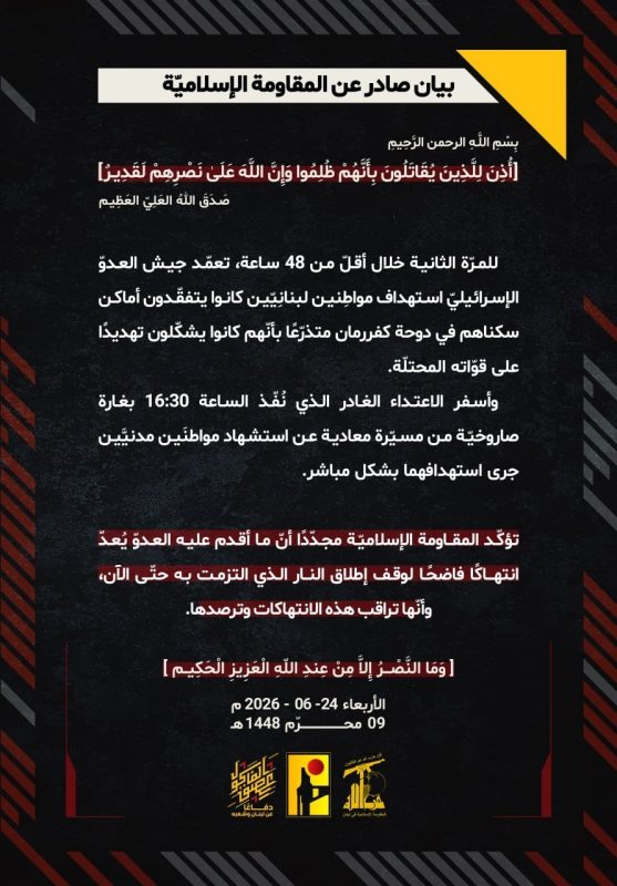بیانیه حزب االله