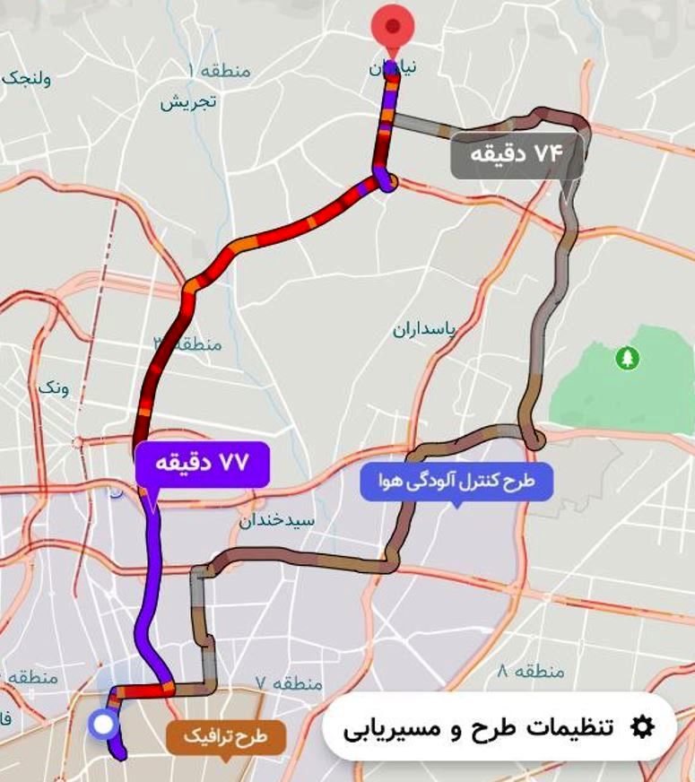 اولین باران پاییزی این بلا را بر سر ترافیک تهران آورد 3