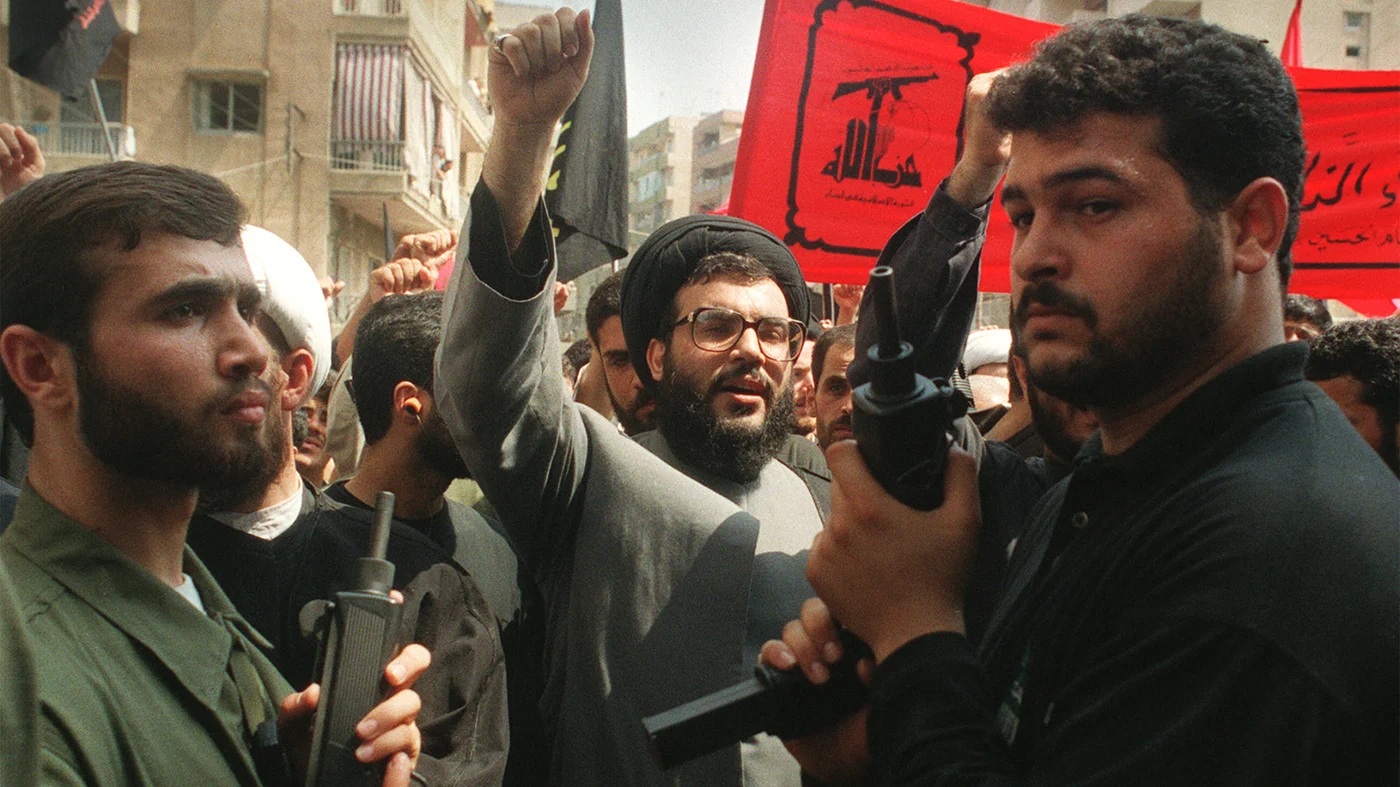 lebanon-hezbollah-nasrallah-ashura-rally-10-july-1992-afp