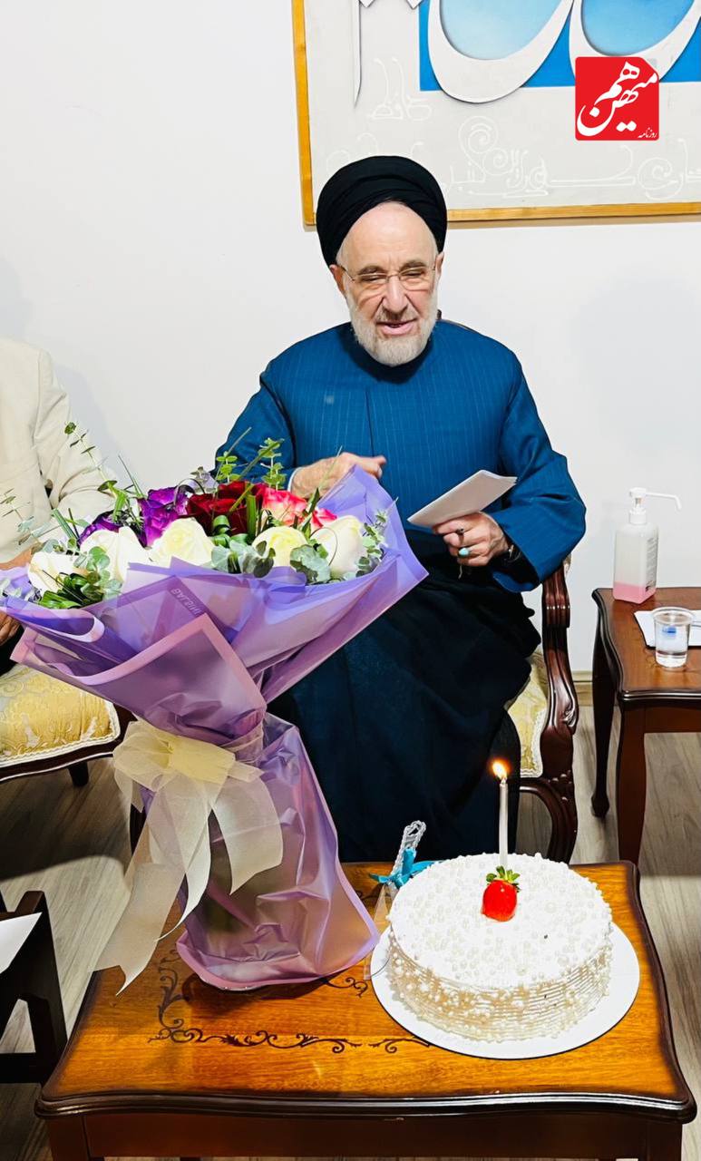 تصویری از جشن تولد 82 سالگی سیدمحمد خاتمی در دفترش 2