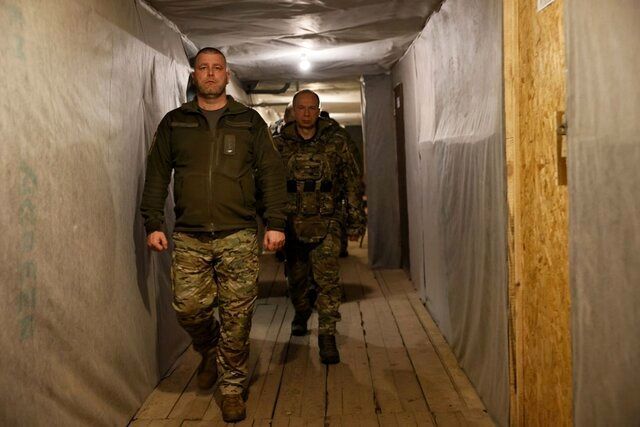 بازدید فرمانده جدید ارتش اوکراین از خط مقدم