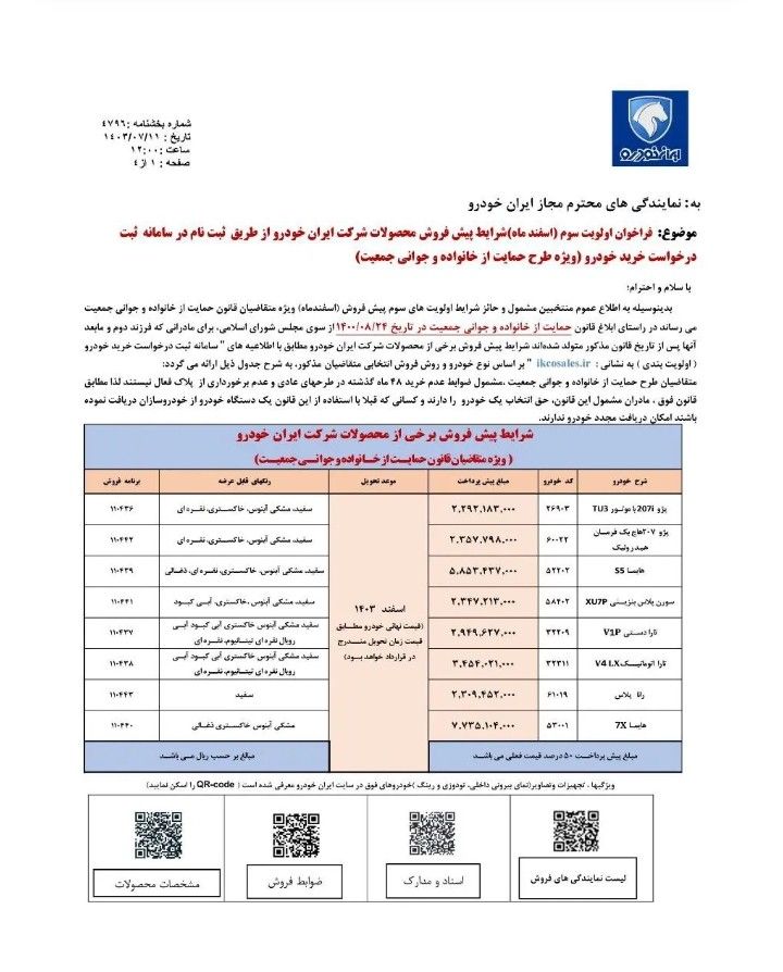 اعلام شرایط فروش ایران خودرو ویژه مادران + جزئیات 2