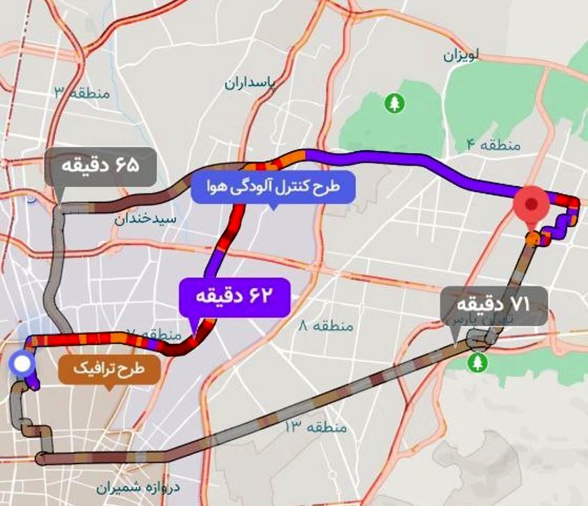 اولین باران پاییزی این بلا را بر سر ترافیک تهران آورد 5