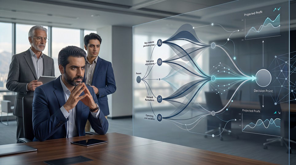 سناریوسازی و تصمیم‌گیری مدیریتی با AI