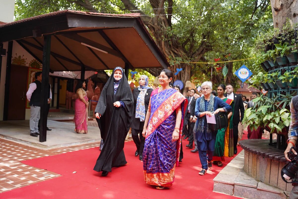 عکسی از دختر پزشکیان در بازار محلی هندوستان 
