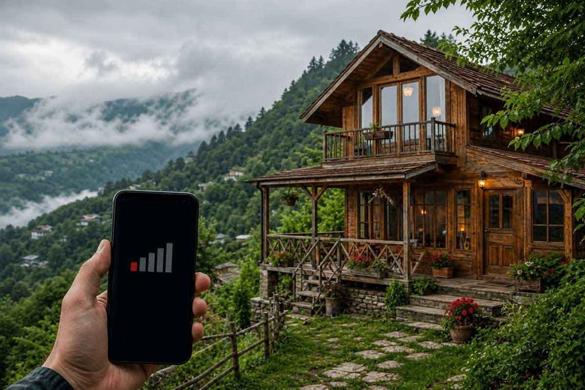 توجه به وضعیت اینترنت و آنتن دهی در رزرو کلبه