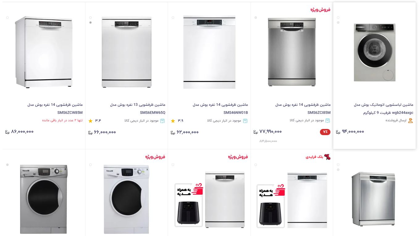 لوازم خانگی خارجی به سایت‌های فروش آنلاین رسیدند | رقابت تولیدکنندگان و واردکنندگان قیمت‌ها را پایین می‌آورد؟ 6