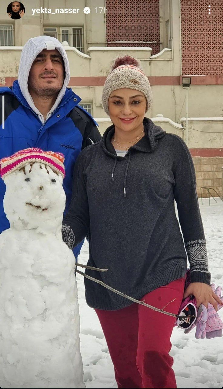برف بازی یکتا ناصر و برادرش مجازی را اشغال کرد