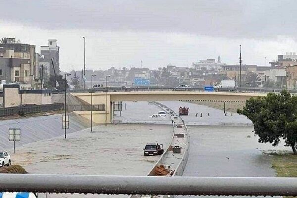 بارش شدید باران در لیبی