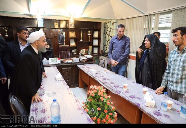 حضور رئیس جمهوری در محل حادثه معدن یورت