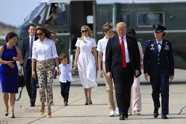دونالد ترامپ و خانواده‌اش در تعطیلات