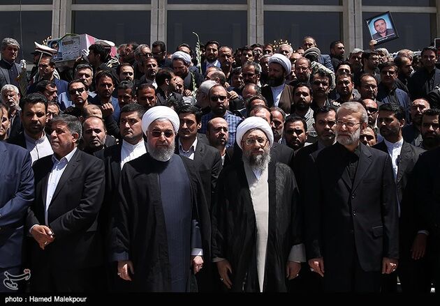 حضور سران 3 قوه در مراسم تشییع پیکر شهدای حادثه تروریستی