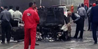 تصاویری از خودروهایی که در انفجار خط لوله گاز اهواز سوختند (۱۶+)