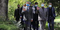 قدم زدن ظریف و سیاستمدار خارجی معروف+ عکس