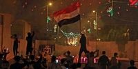 تظاهرات ضد آمریکایی در محل انفجار یک خودرو در شرق بغداد