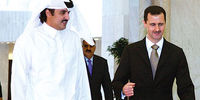  امیر قطر با بشار اسد دست داد 