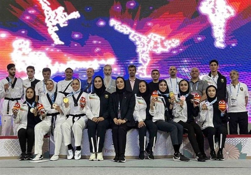 بانوان تکواندوکار ایران بر سکوی قهرمانی آسیا ایستادند