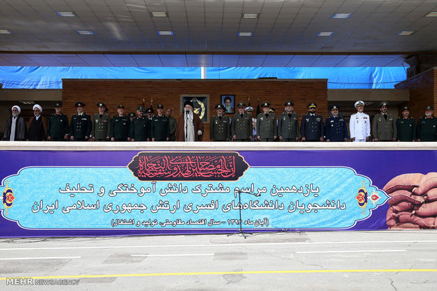 مراسم مشترک دانش‌آموختگی دانشجویان دانشگاه‌های افسری ارتش