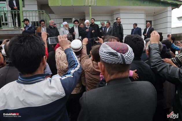 بازدید رئیس جمهور از مناطق سیل زده آق قلا
