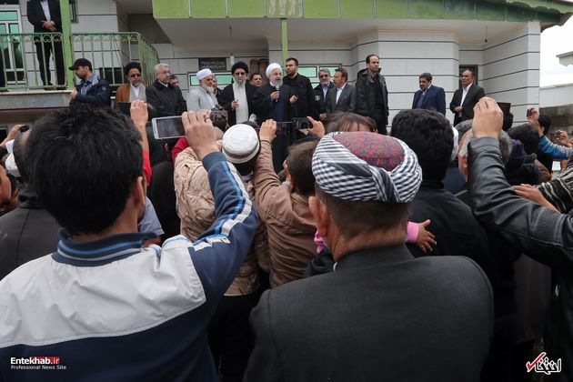 بازدید رئیس جمهور از مناطق سیل زده آق قلا