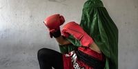 تصاویری از دختران ورزشکار افغان با برقع‌
