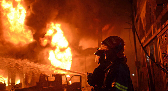 
آتش‌سوزی در  نزدیکی انبار مهمات روسیه
