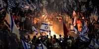 معترضان اسرائیلی مقابل مقر وزارت جنگ آتش به پا کردند