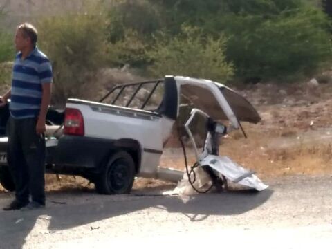 مچاله شدن خودروی ایرانی در یک تصادف!+تصاویر
