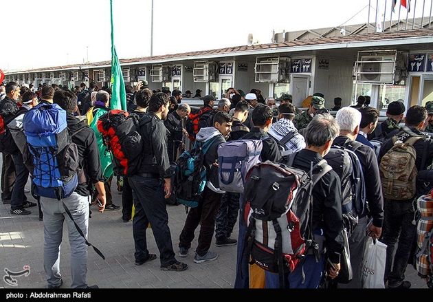 خروج زائران اربعین حسینی از مرز مهران