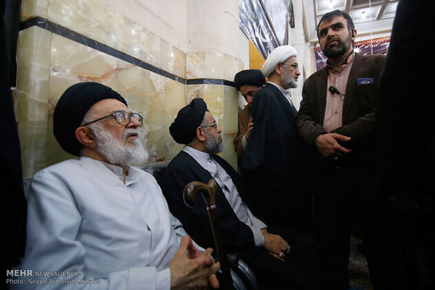 مراسم ترحیم آیت الله هاشمی رفسنجانی در مسجد اعظم قم