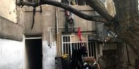 آتش سوزی در یک ساختمان دو طبقه در جنوب تهران
