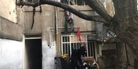 آتش سوزی در یک ساختمان دو طبقه در جنوب تهران
