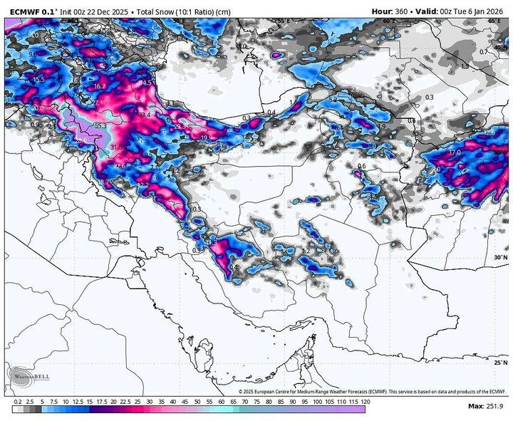 آغاز بارش برف و باران در ۱۰ استان از فردا/ تهران برفی می شود؟