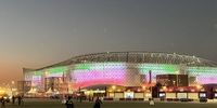 ورزشگاه «احمد بن علی» قطر رنگ پرچم ایران شد+عکس