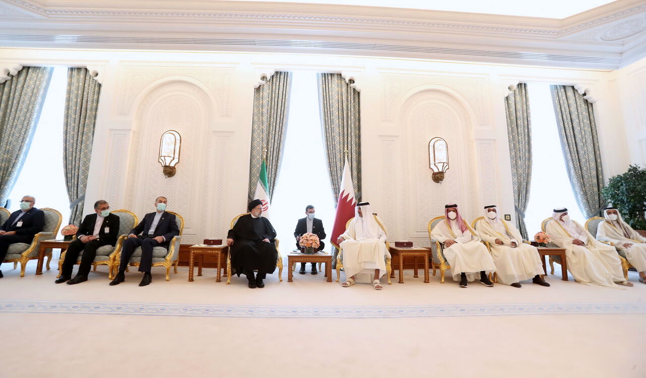 امیر قطر در نشست مشترک با رئیسی:‌ اجازه نخواهیم داد هیچ مساله‌ای مانع گسترش روابط با ایران شود