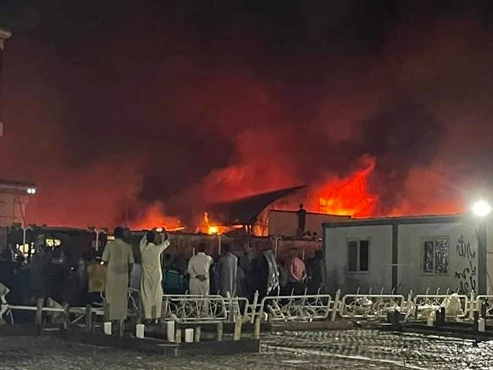آتش سوزی در یک بیمارستان کرونایی عراق+ 30 نفر سوختند