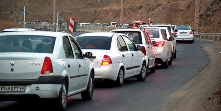 ترافیک سنگین آخر هفته در جاده چالوس