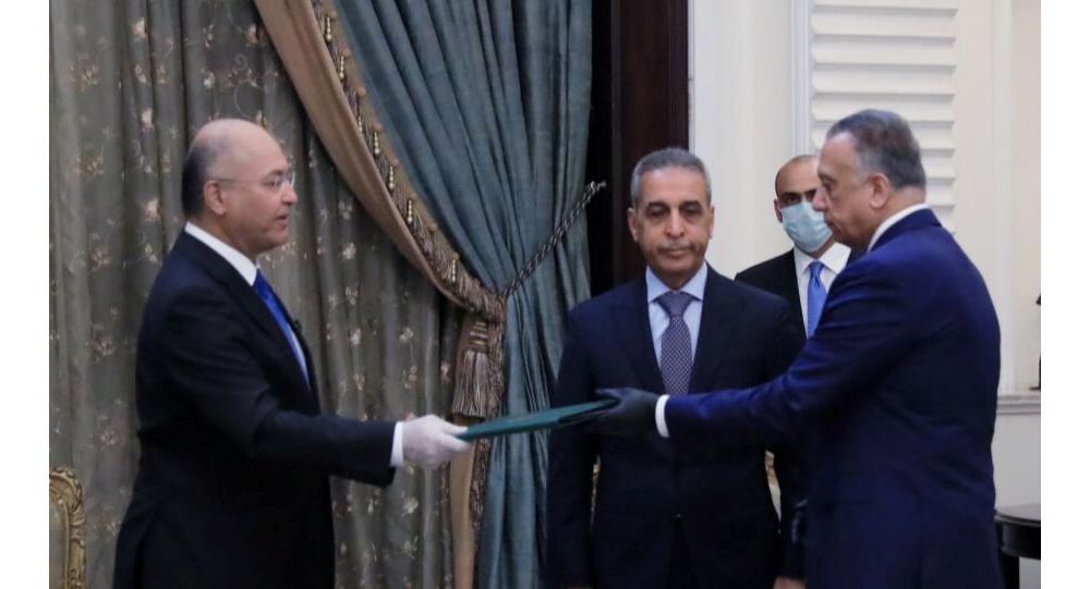 ادای سوگند الکاظمی بعنوان نخست وزیر جدید عراق