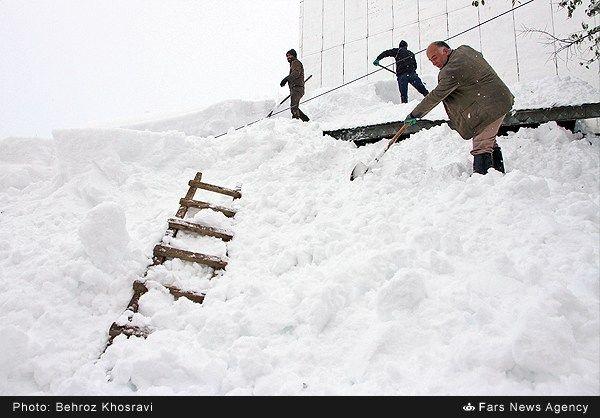 بارش برف سنگین در مازندران