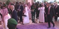 لحظه استقبال محمد بن سلمان از بایدن در کاخ «السلام» + فیلم