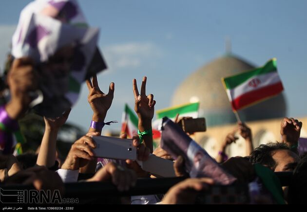 تصاویر سخنرانی حسن روحانی در میدان نقش جهان اصفهان
